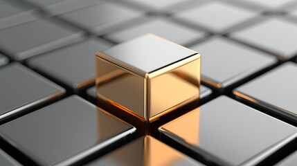 Metallic textures with shiny, reflective surfaces adding a touch of luxury and modernity to backgrounds perfect for sleek and high-end designs Illustration, Image, , Minimalism,