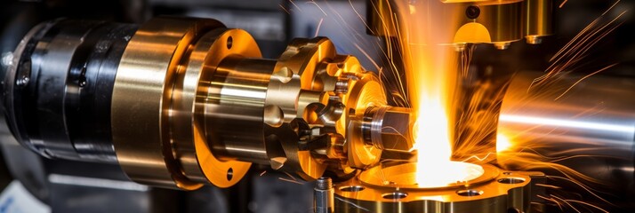 Precision manufacturing of rocket engine component with cnc machinery in aerospace industry