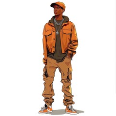 Wren Streetwear fashion cartoon isolated whitebackground