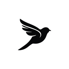 Obraz premium Minimalist Sparrow Logo: Create a sleek, minimalist silhouette of a sparrow in flight, focusing on clean lines and simplicity for a modern logo design.