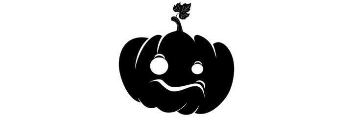 Pumpkin silhouette illustration background  for a halloween day