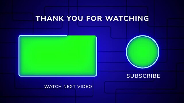 motion graphic end screen suitable for channel with all content. end screen template