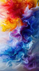 Obraz premium Abstract Rainbow Fabric Swirls
