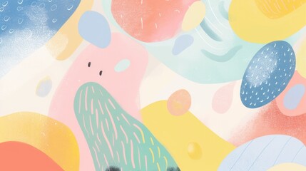 colorful abstract shapes watercolor background