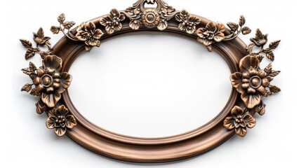 Vintage frame on white background with clipping path
