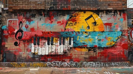 Fototapeta premium Musical Graffiti
