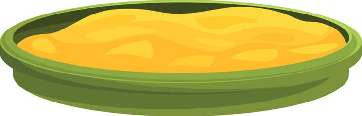 Sandbox filled with sand inviting children to play outside © nsit0108