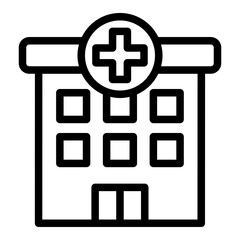 Obraz premium Hospital building icon for medical and healthcare themes