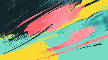 Fototapeta premium Abstract Painting with Vivid Colors