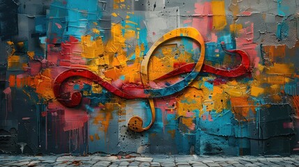 Fototapeta premium Abstract Graffiti Wall Art