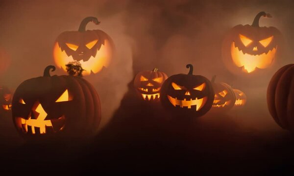 halloween background with pumpkin