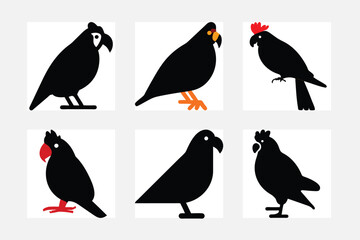Obraz premium set of birds silhouettes