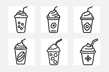 icons set of drinks