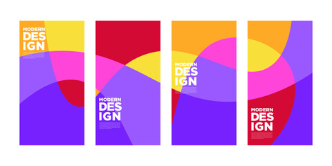 Obraz premium Set of colorful modern design templates