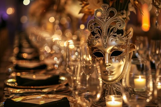 Opulent masquerade ball  a sophisticated celebration filled with elegance and glamour