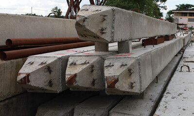 Pile of Prestressed concrete piles o for construction