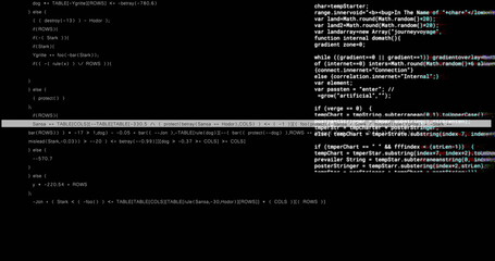 Image of expanding ring of binary data over text data processing on black background