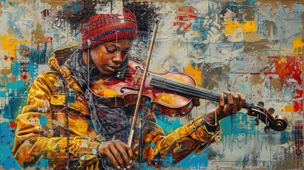 Street Musician with Violin