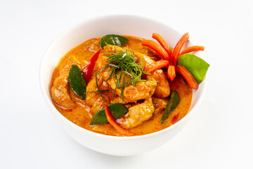  Panang curry  isolated on white background.