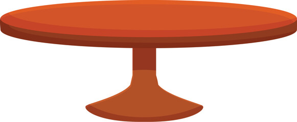 Round wooden table standing on one leg is perfect for putting something on it to show it off
