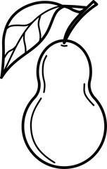 Pear illustration outline vector