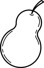 Pear illustration outline vector