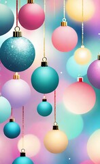 christmas background with balls