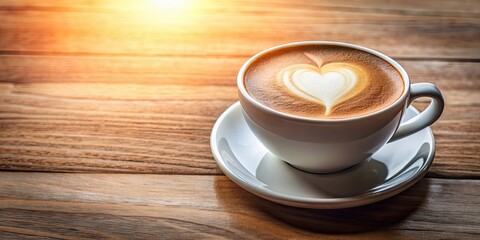 Cup of coffee with heart shape foam on top, coffee, heart, love, beverage, latte, cappuccino, romantic, drink, cafe, caffeine