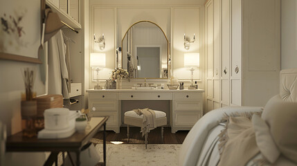 Stylish Modern Interior of House, Bright and Elegant Living Space