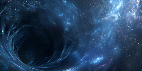 Wormhole visualization depicting the theoretical passage through space-time and potential for interstellar travel