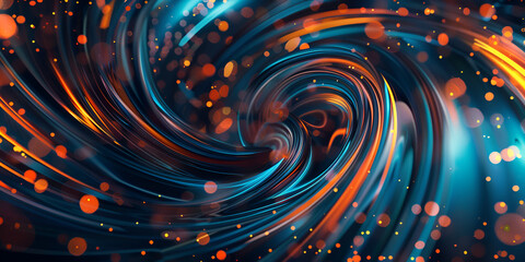 Dynamic Visualization of Particle Swirl Phenomena Illustrating Complex Fluid Dynamics in Modern Physics Research