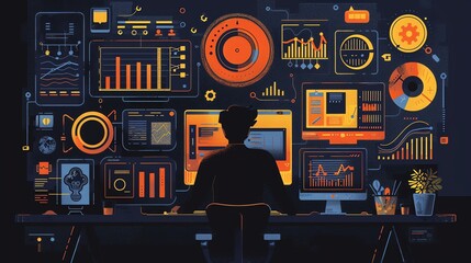 Fototapeta premium Data Analysis & Business Growth.