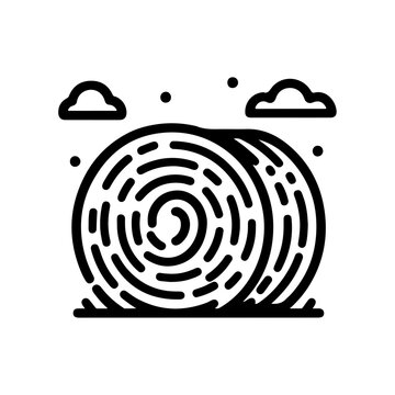 recommend clip art: simple celan line art illustration of hayroll