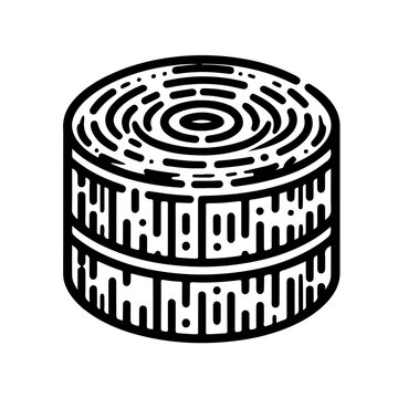 recommend clip art: simple celan line art illustration of hayroll