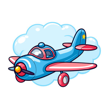 recommend clip art: Toy Plane kawaii clipart with white background