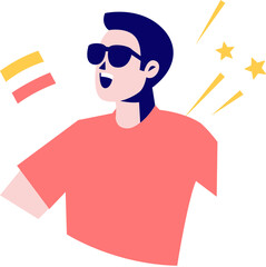 Football and soccer followers celebrating victory