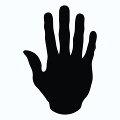 hand icon silhouette vector, stylish and versatile hand designs