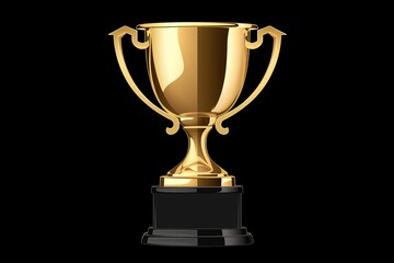 Fototapeta premium success trophy shiny achievement award champion sport golden metallic prize gold victory winner place win first celebration