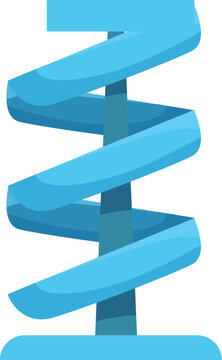 recommend clip art: Blue spiral water slide standing tall, ready for summer fun
