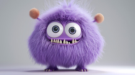 Fototapeta premium Cute furry monster