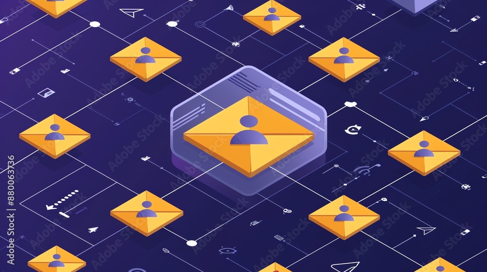 Poster Abstract Network with User Icons.