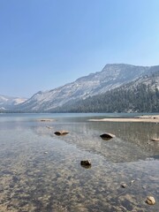 lake and mountains