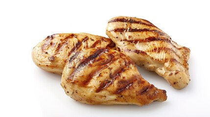 Grilled Chicken Isolated on White Background