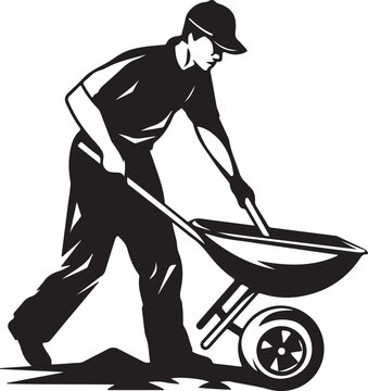 recommend clip art: worker with wheelbarrow