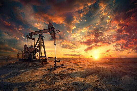 sunset oil industrial equipment fuel sky gas energy gasoline pump silhouette rig power