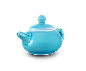 Ceramic Teapot Isolated Template Object. File with Clipping Path.