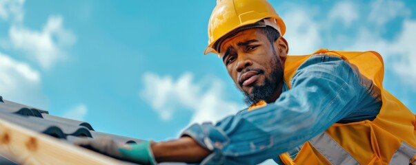 Professional Roof Repair Contractor Working on Corner Details, Expert Roof Installation, Corner Work, and Roof Repair Services