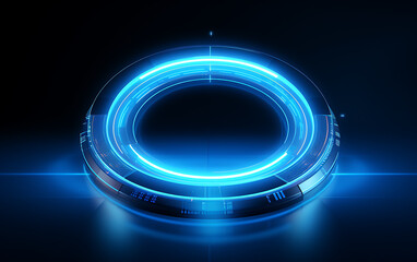 Abstract technology background, futuristic user interface.