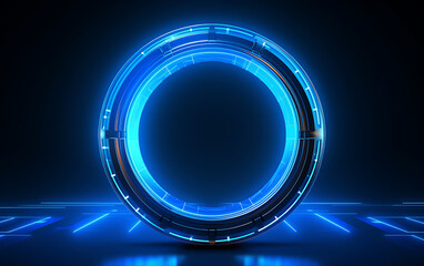 Abstract technology background, futuristic user interface.