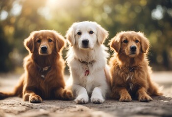 earth pet day with pets dog day three dogs animals